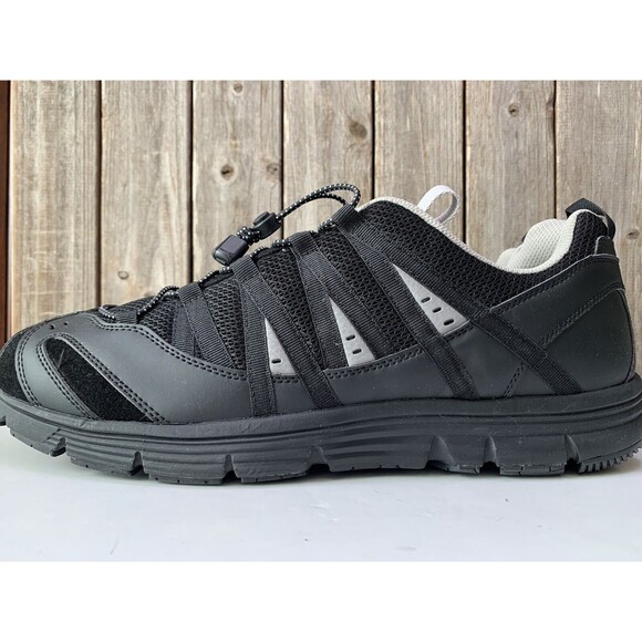 Apex A5000 Men\'s Black Athletic Bungee Comfort Orthopedic Diabetic Shoe 14 med